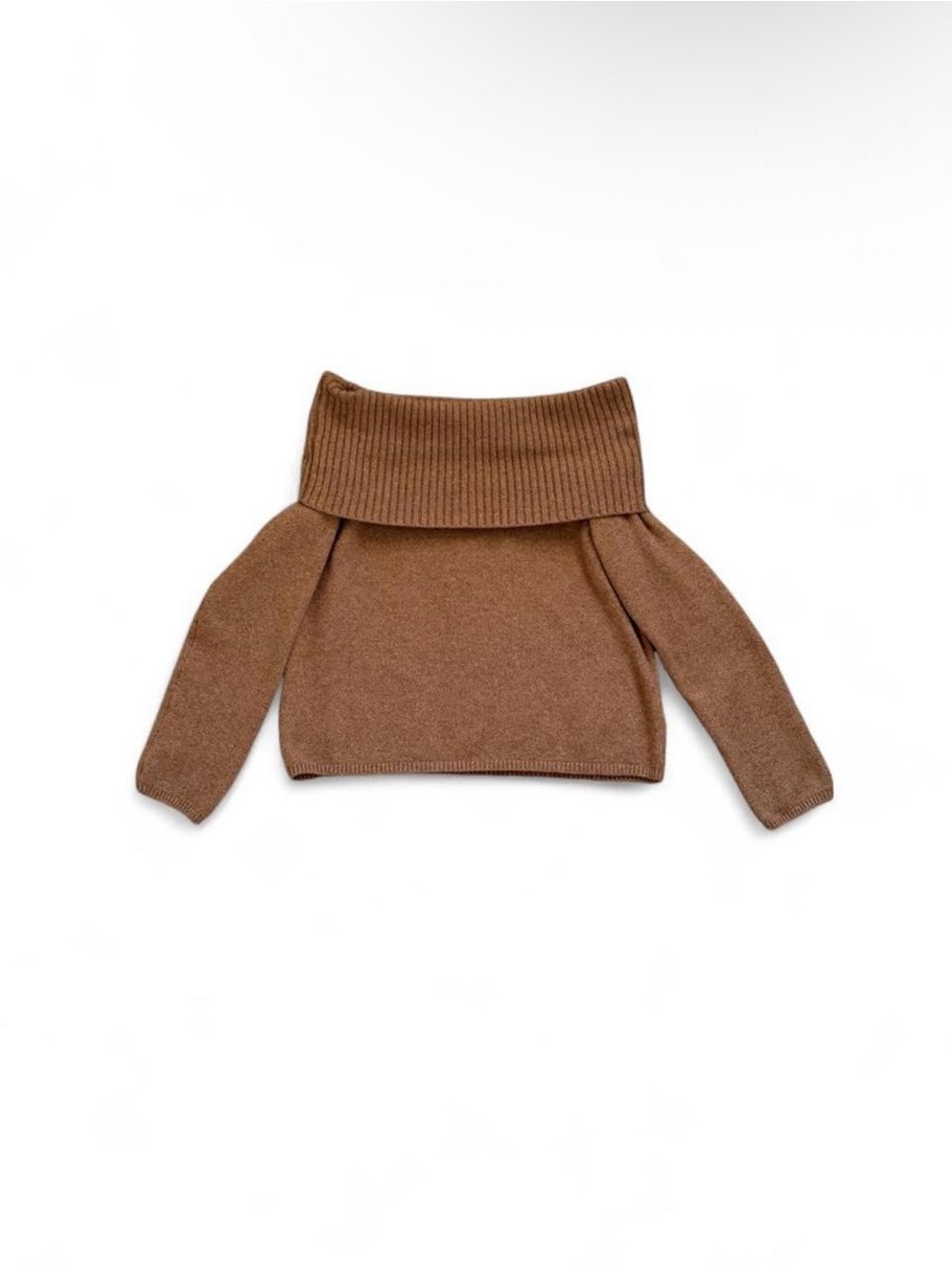 Old Navy Chestnut Off-the-Shoulder Foldover Sweater